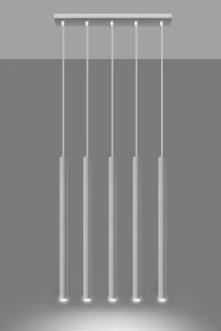 Lampa wisząca PASTELO 5 biała (SL.0468) - Sollux