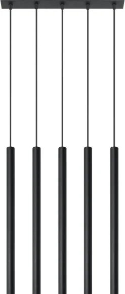 Lampa wisząca PASTELO 5 czarna (SL.0472) - Sollux