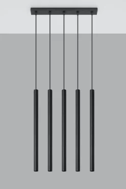 Lampa wisząca PASTELO 5 czarna (SL.0472) - Sollux