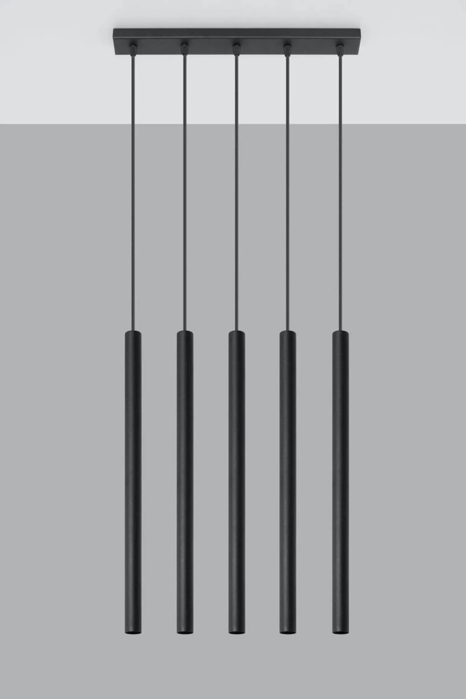 Lampa wisząca PASTELO 5 czarna (SL.0472) - Sollux