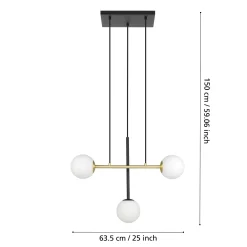 Lampa wisząca PAZ czarna (390177) - EGLO