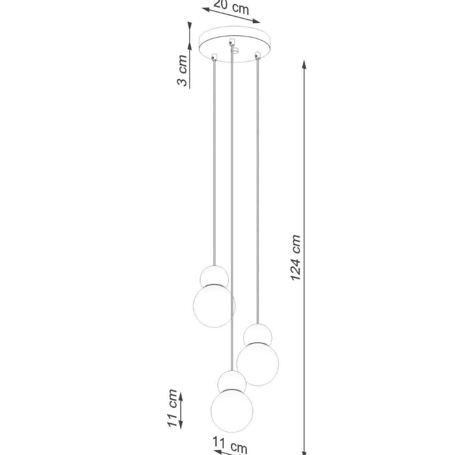 Lampa wisząca PEKKA 3P biała/naturalne drewno (SL.1391) - Sollux Lighting