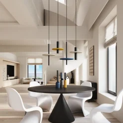 Lampa wisząca PELTA 1 czarna/beżowa (SL.1882) - Sollux Lighting