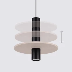 Lampa wisząca PELTA 1 czarna/beżowa (SL.1882) - Sollux Lighting