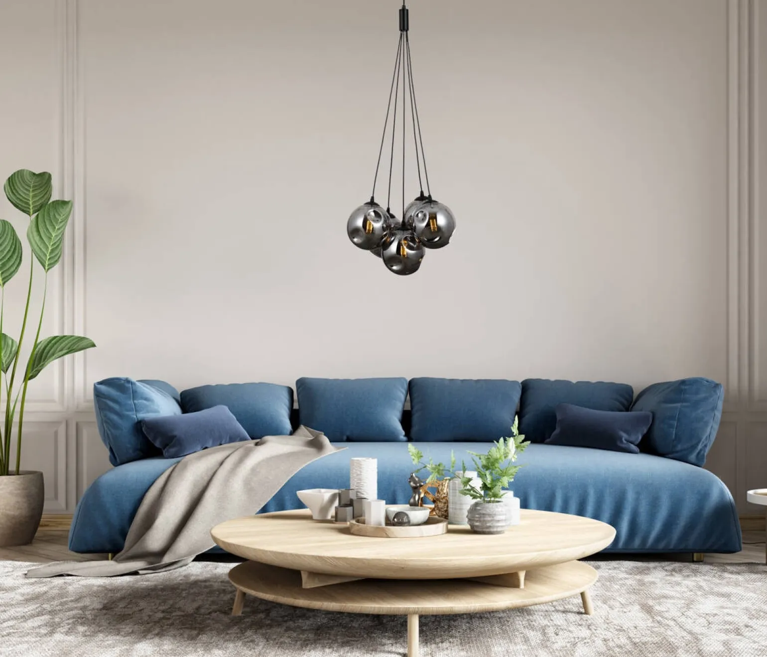 Lampa wisząca Perlos (PND-54456-5A-HB-SMG) - Italux