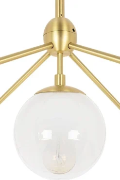 Lampa wisząca PLANETARIO 15 GOLD złota - klosze szronione (MD10230G-15.BRASS) - King Home