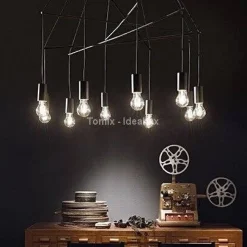Lampa wisząca Pop SP10 kol. czarny (158860) Ideal Lux - żyrandol