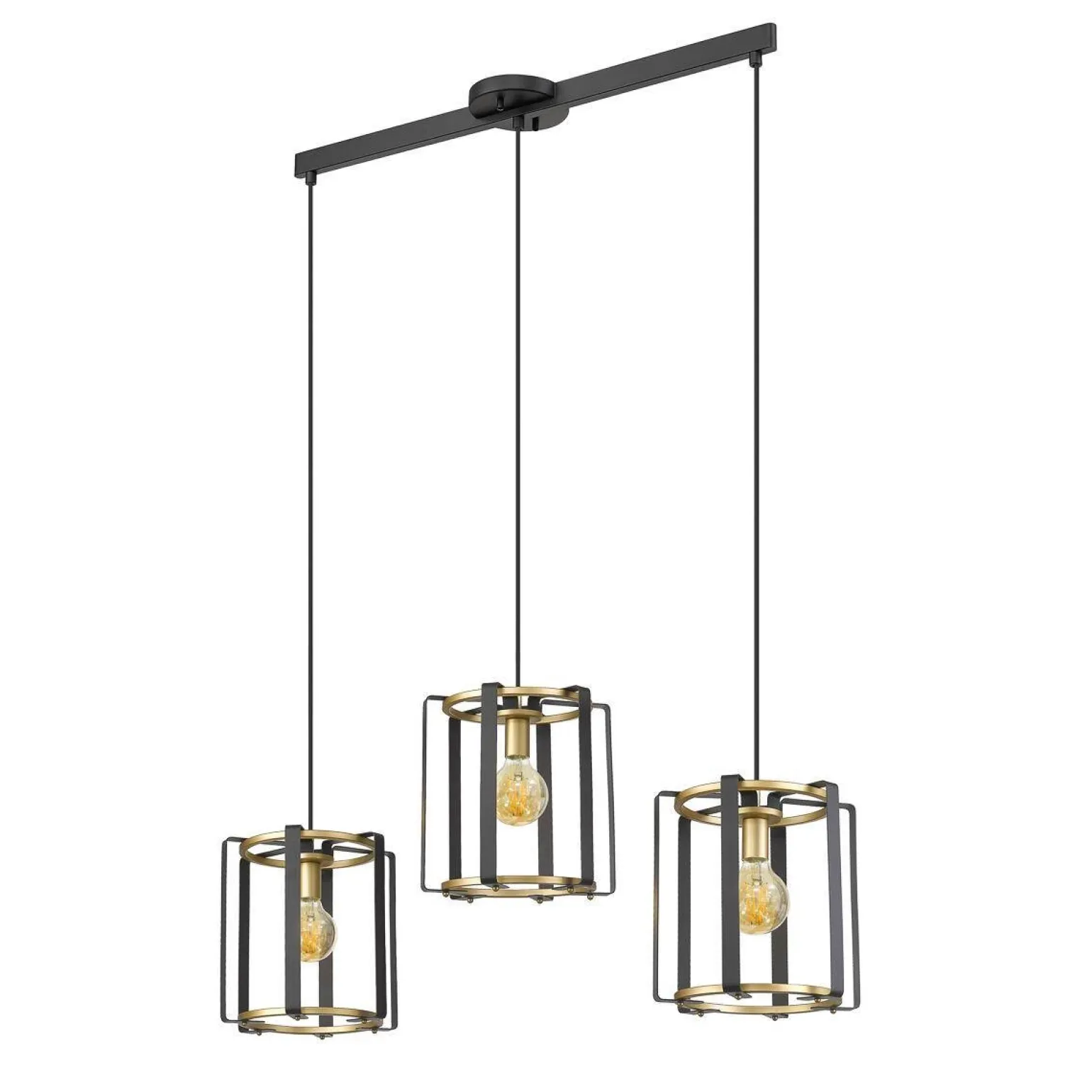 Lampa wisząca Primero (PND-44003-3-BK-GD) - Italux