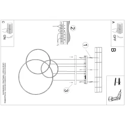 Lampa wisząca RIO 3 55/78/110 biała LED 4000K (TH.539) - Thoro Lighting