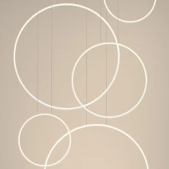 Lampa wisząca RIO 5 55/55/78/110/110 biała LED 3000K (TH.542) - Thoro Lighting