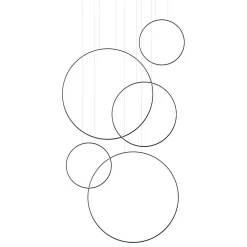 Lampa wisząca RIO 5 55/55/78/110/110 czarna LED 3000K (TH.496) - Thoro Lighting