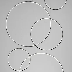 Lampa wisząca RIO 5 55/55/78/110/110 czarna LED 4000K (TH.544) - Thoro Lighting