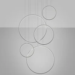 Lampa wisząca RIO 5 55/55/78/110/110 czarna LED 4000K (TH.544) - Thoro Lighting