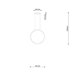 Lampa wisząca RIO 55 biały LED 4000K (TH.115) - Thoro Lighting