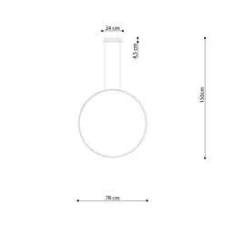 Lampa wisząca RIO 78 czarny LED 4000K (TH.120) - Thoro Lighting