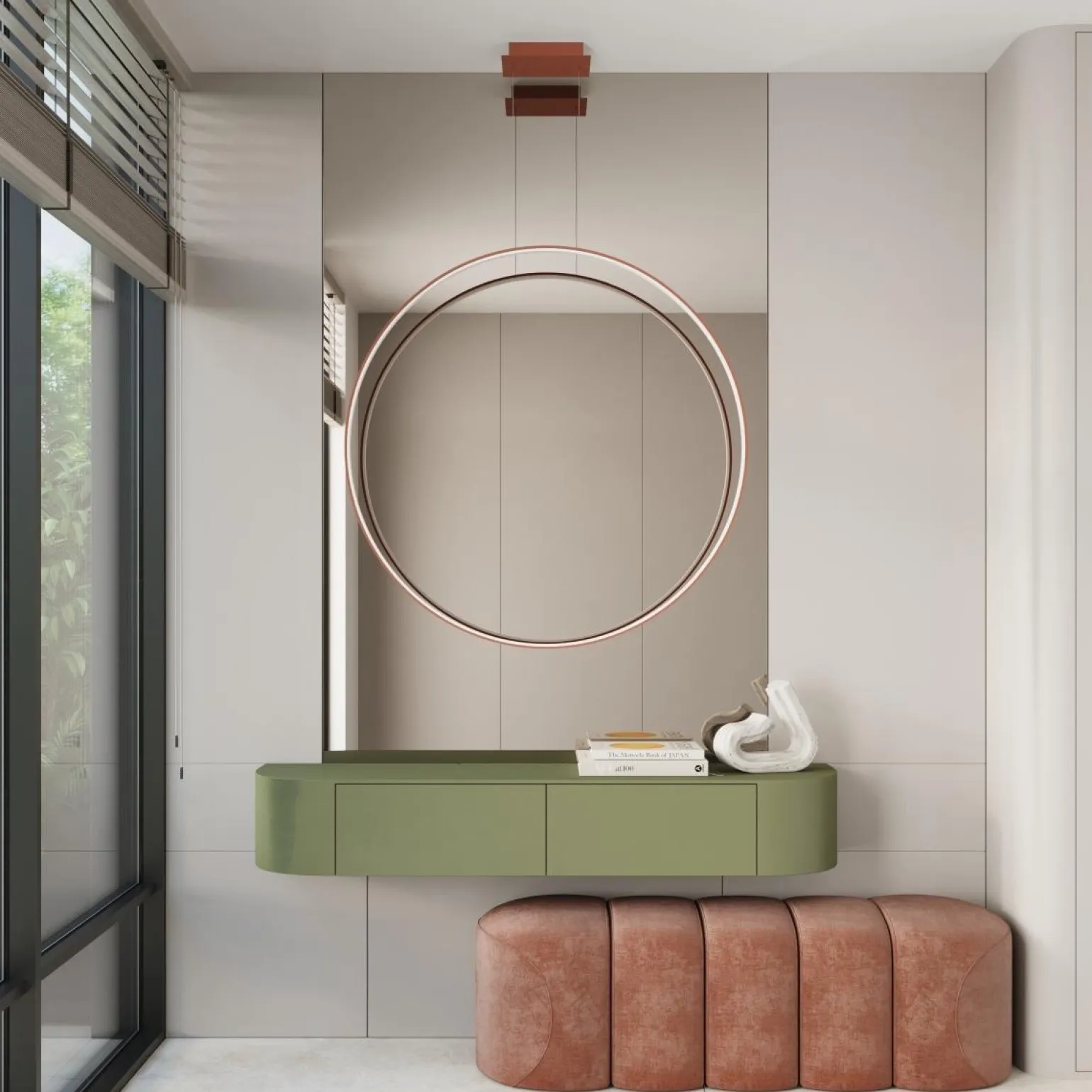 Lampa wisząca RIO 78 ochra czerwona LED 4000K (TH.409) - Thoro Lighting