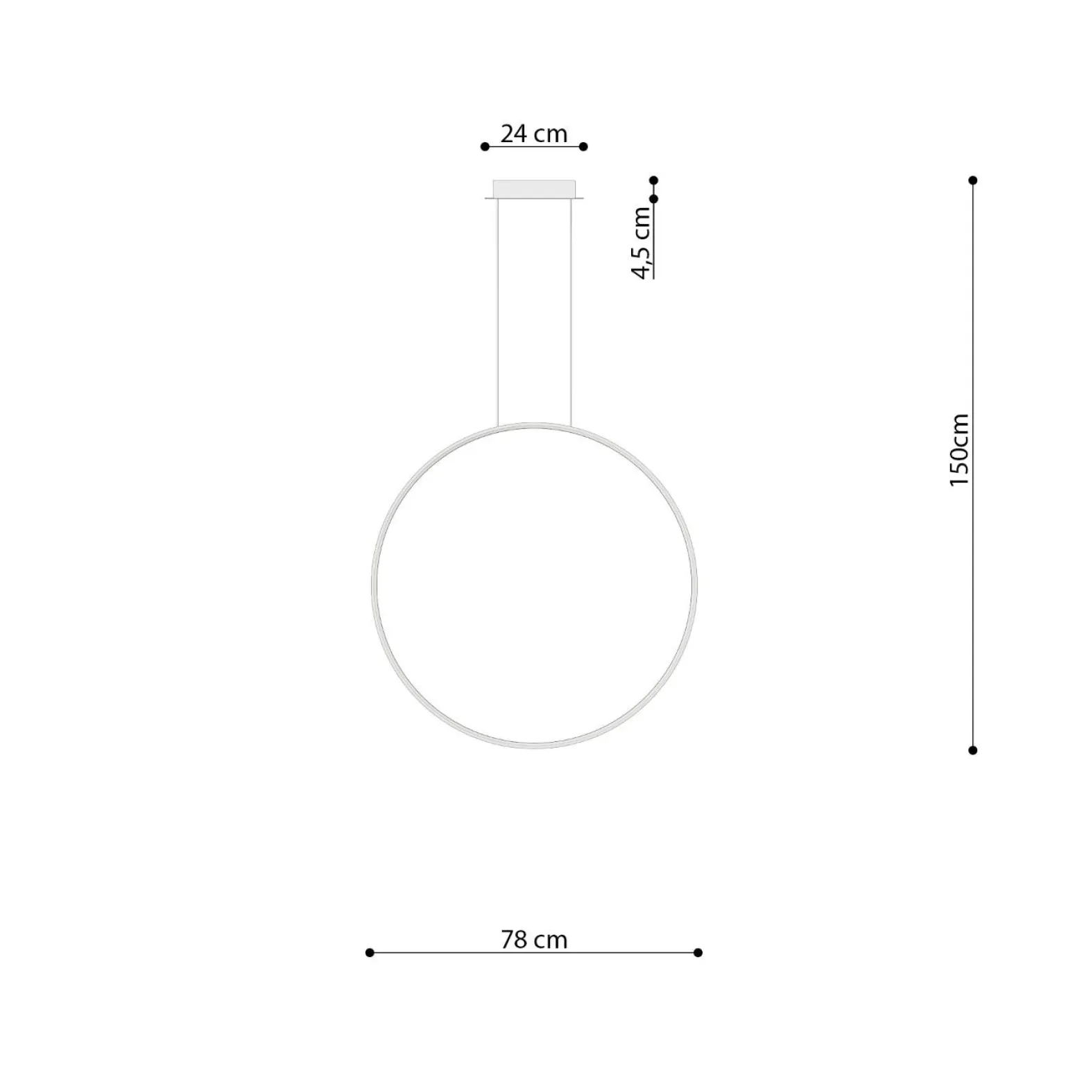Lampa wisząca RIO 78 ochra czerwona LED 4000K (TH.409) - Thoro Lighting