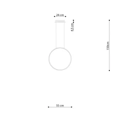 Lampa wisząca RIO 55 ochra czerwona LED 3000K (TH.405) - Thoro Lighting