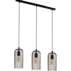 Lampa wisząca ROCCAMENA 3xE27 czarna(49645 - Eglo) - żyrandol