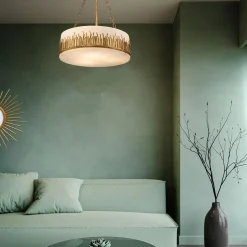 Lampa wisząca Sawgrass - 3 źródła światła - Płatkowe złoto (QN-SAWGRASS-3P-DG-O) - Quintiesse