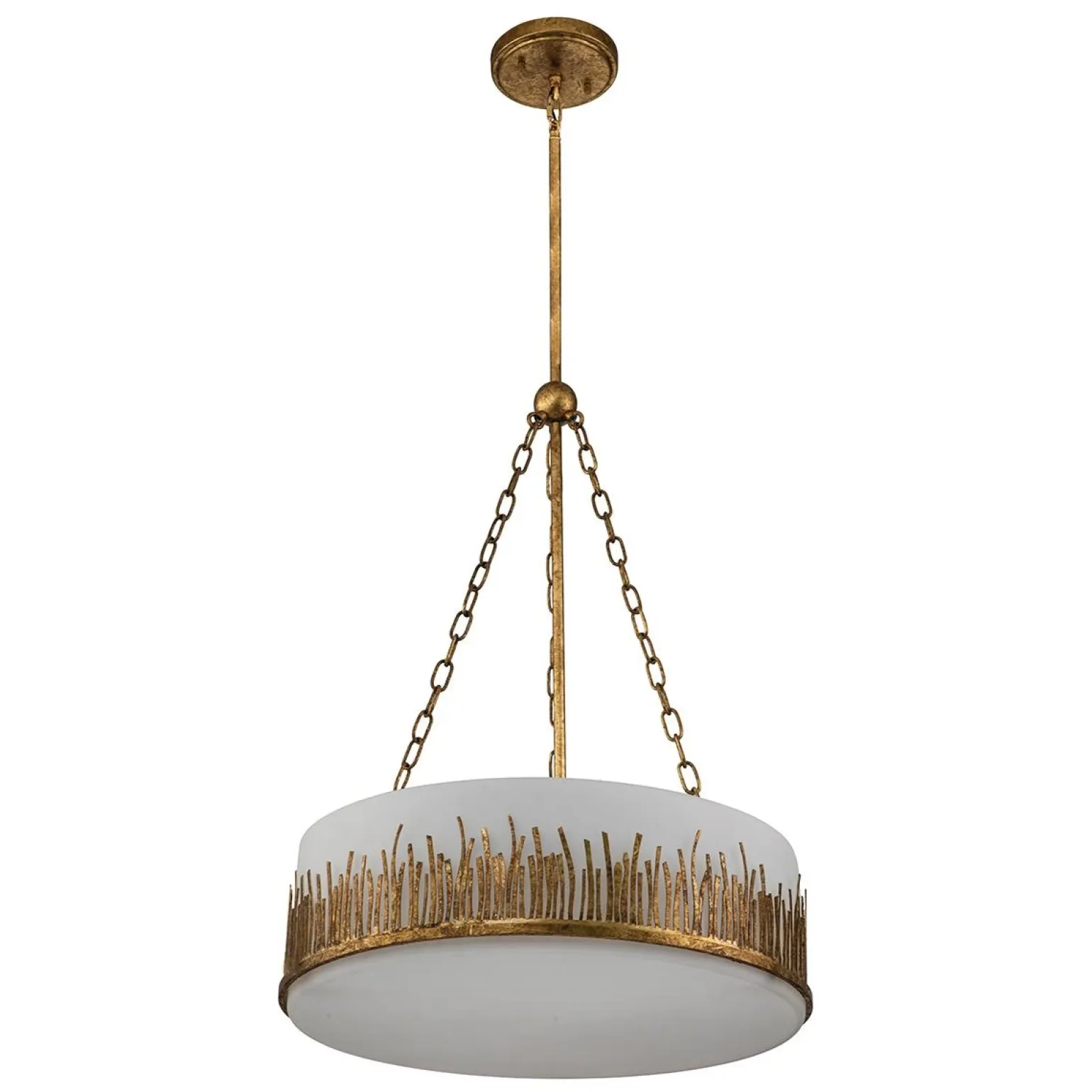 Lampa wisząca Sawgrass - 3 źródła światła - Płatkowe złoto (QN-SAWGRASS-3P-DG-O) - Quintiesse