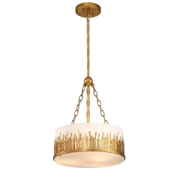 Lampa wisząca Sawgrass - 3 źródła światła - Płatkowe złoto (QN-SAWGRASS-2P-DG-O) - Quintiesse