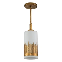 Lampa wisząca Sawgrass - 1 źródło światła - Płatkowe złoto (QN-SAWGRASS-MP-DG-O) - Quintiesse