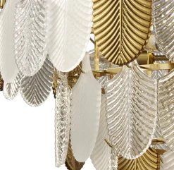 Lampa wisząca SECRET biało złota 80 cm (D824P-800) - Step into Design