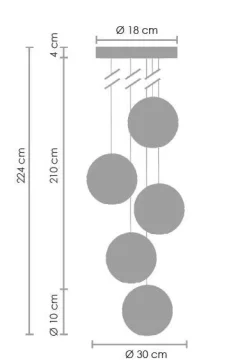 Lampa wisząca STARLIGHT-5 kryształowa (ST-9228-5) - Step into Design