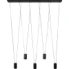 Lampa wisząca Toledo 5 czarna (LP-432/5P BK) - Light Prestige
