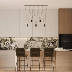 Lampa wisząca Toledo 5 czarna (LP-432/5P BK) - Light Prestige