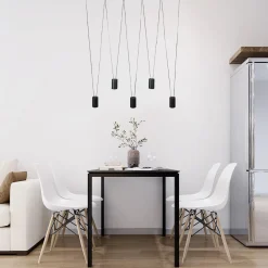 Lampa wisząca Toledo 5 czarna (LP-432/5P BK) - Light Prestige