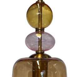 Lampa wisząca Tropea 1xE27 bursztynowa, mała (LP-2004/1P S AM) - Light Prestige