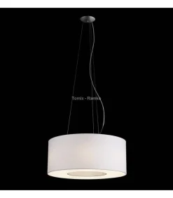 Lampa wisząca Tubus 100 biały/czarny (67786) Ramko - żyrandol