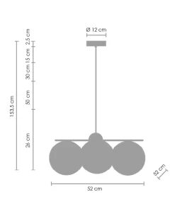 Lampa wisząca VENUS-3 (ST-5026-3 SMOKE) - Step into Design