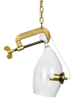 Lampa wisząca VICE mosiądz (MD10961-1S.BRASS) - King Home