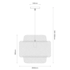 Lampa wisząca w stylu boho HESTIA 1xE27 (ML1809) - Milagro