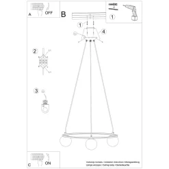 Lampa wisząca YOLI 3 (SL.1213) - Sollux Lighting