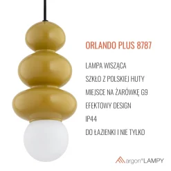 Lampa wisząca z IP44 ORLANDO PLUS (8787) - Argon
