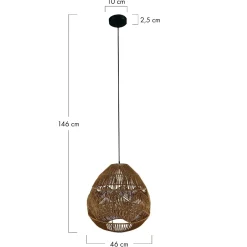 Lampa wisząca z papieru 46x46x146cm (55866-017) - DIJK
