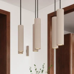 Lampa wisząca ze ściemniaczem Push Dimm/DALI2 IVAR 1 taupe LED 4000K (TH.644) - Thoro Lighting