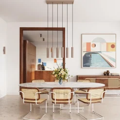 Lampa wisząca ze ściemniaczem Push Dimm/DALI2 IVAR 1 taupe LED 4000K (TH.644) - Thoro Lighting