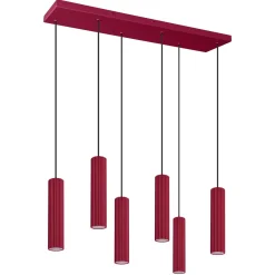 Lampa wisząca ze ściemniaczem Push Dimm/DALI2 IVAR 6L burgund LED 4000K (TH.649) - Thoro Lighting