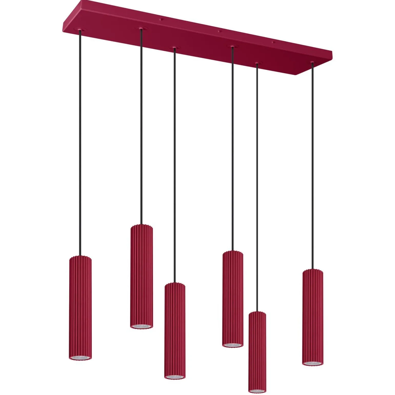 Lampa wisząca ze ściemniaczem Push Dimm/DALI2 IVAR 6L burgund LED 3000K (TH.609) - Thoro Lighting