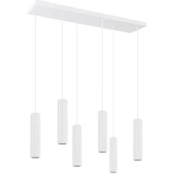 Lampa wisząca ze ściemniaczem Push Dimm/DALI2 IVAR 6L biała LED 4000K (TH.617) - Thoro Lighting