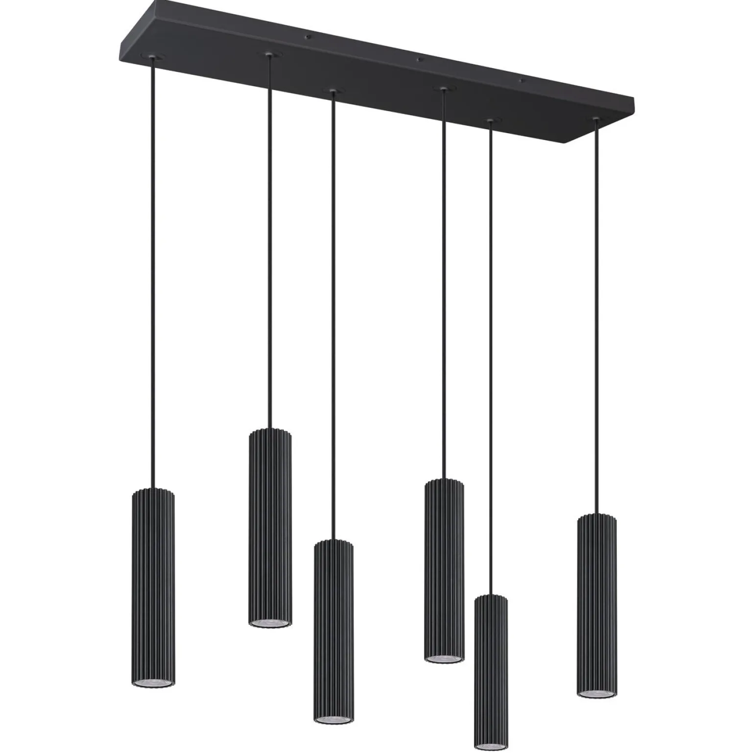 Lampa wisząca ze ściemniaczem Push Dimm/DALI2 IVAR 6L czarna LED 3000K (TH.581) - Thoro Lighting