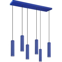 Lampa wisząca ze ściemniaczem Push Dimm/DALI2 IVAR 6L ultramaryna LED 4000K (TH.641) - Thoro Lighting