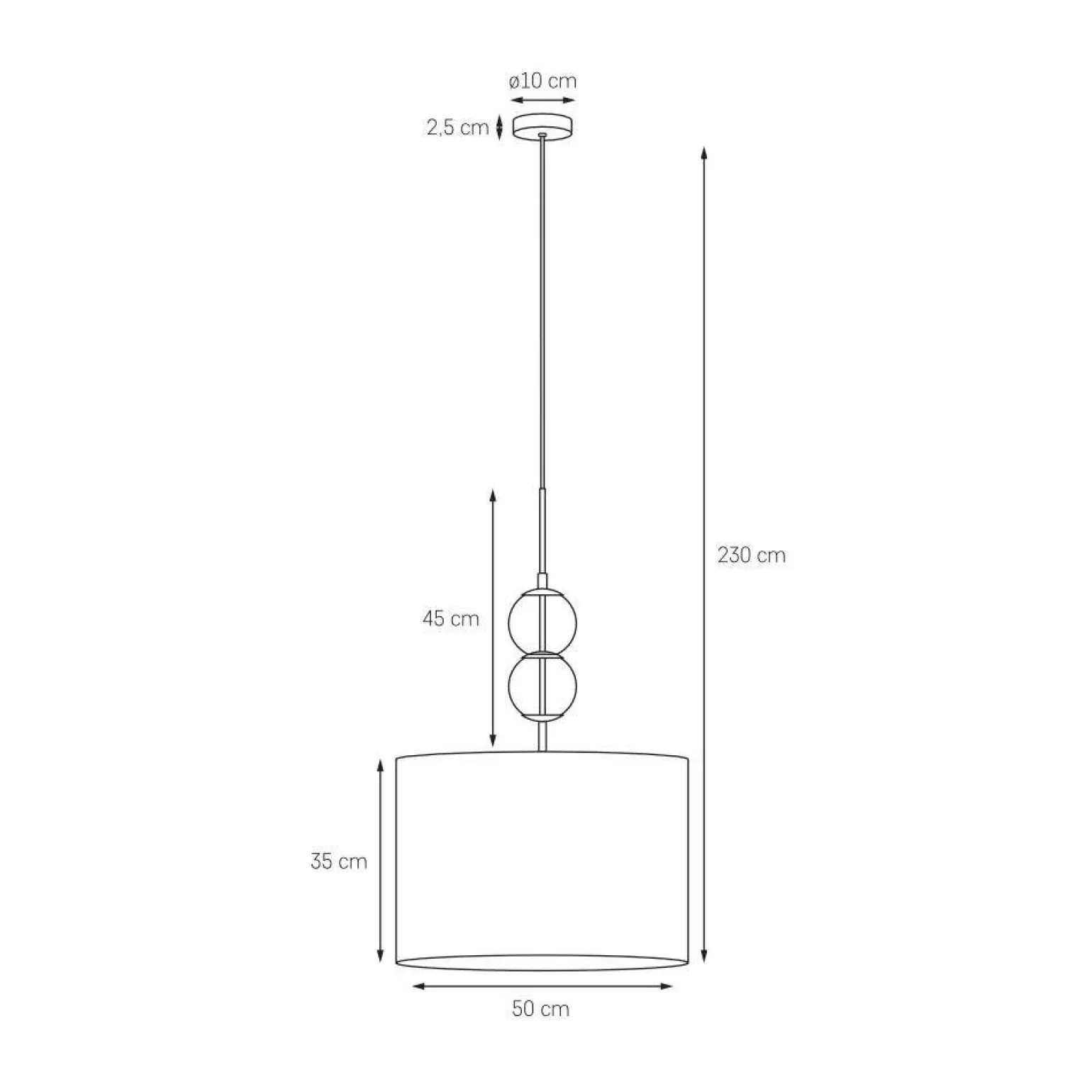 Lampa wisząca ZOE rozm. L (11122107) - Kaspa
