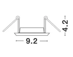 Lampa wpuszczana BADALONA biała (LE61394) - Luces Exclusivas