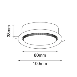 Lampa wpuszczana Drop in - Biała (3029) - Brosline
